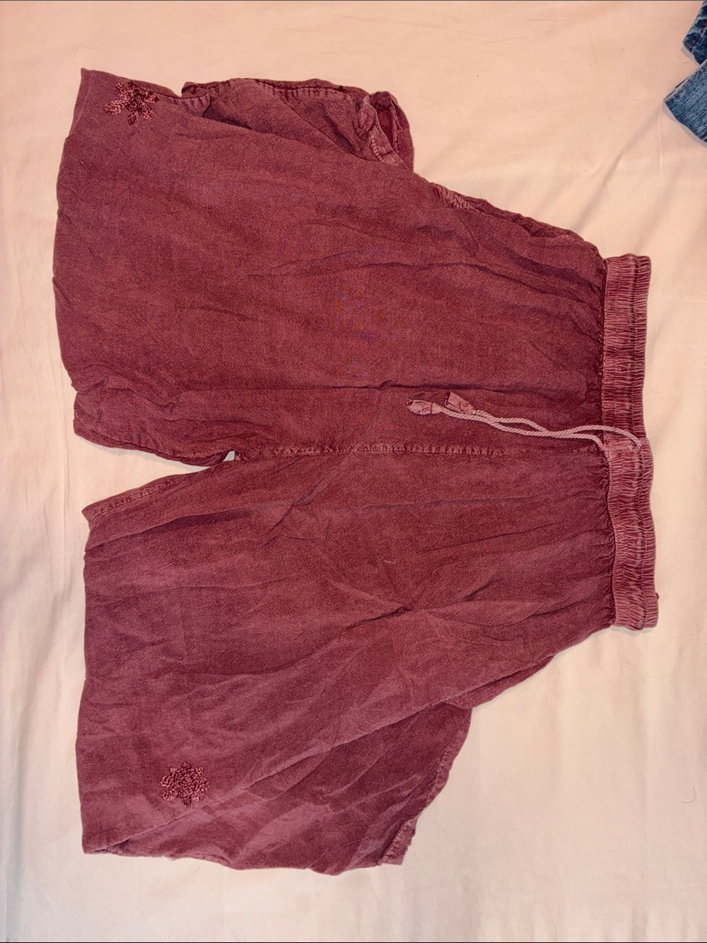 Embroidered Drawstring Capri/Gaucho - Picture 2 of 3